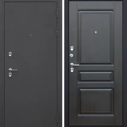 Фото №0 Входная дверь ТЕРМО Сибирь муар коричневый-венге ТЕРМОразрыв АСД