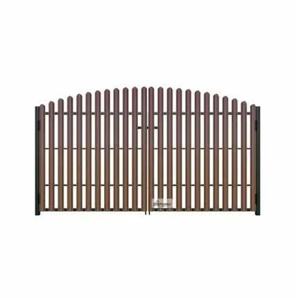 Фото №0 Ворота штакетник арка