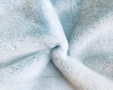 фото Искусственный мех под кролика 400 г/м2, ворс 11 мм, голубой