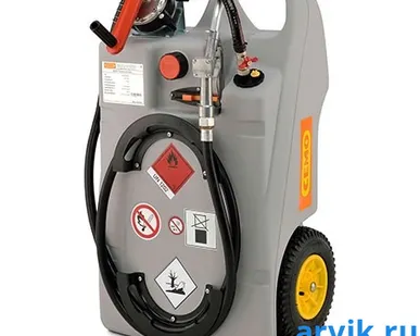 фото Мобильная ёмкость на колесах для ДТ, 100л, ручной насос, пистолет