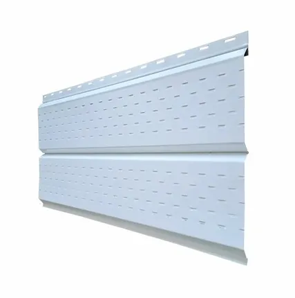Фото №0 Софит перфорированный металлический 0,40х264х3000мм белый