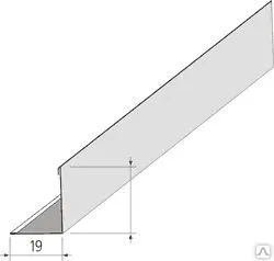 фото Профиль угловой, пристенный Primet 19*19мм 3м белый