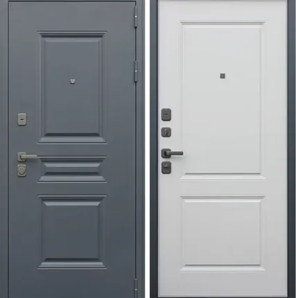 Фото №0 Входная дверь Барселона муар серый-капучино АСД