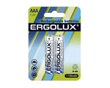фото Аккумулятор AAA-1100мА.ч Ni-Mh BL-2 NHAAA1100BL2 1.2В (блист.2шт) Ergolux 12446