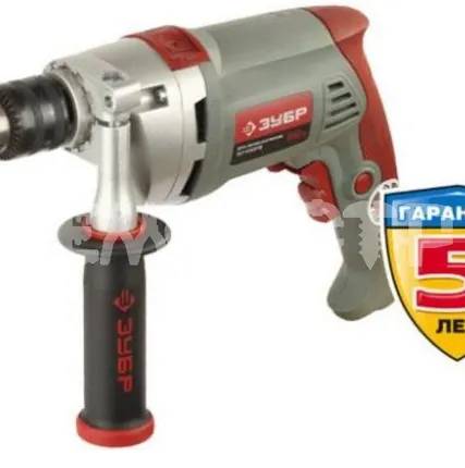 Фото №0 Дрель ударная 850Вт 2800об/мин 13мм метал реверс корпус редуктора ЗУБР (1)