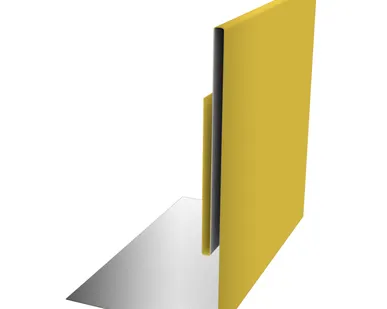 фото Планка приемная оконная 0,45 PE с пленкой RAL 1018 цинково-желтый