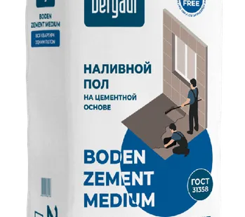фото Пол БЕРГАУФ Boden Zement Medium /25кг, от 5-60 мм/56шт/