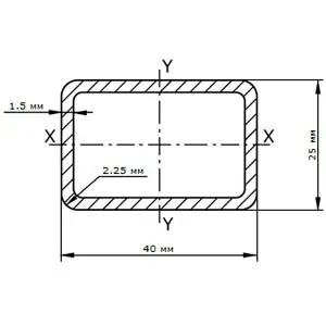 Фото №0 Труба профильная 40х25х1.5