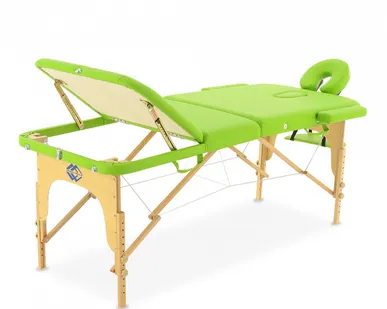 фото Стол массажный складной JF-AY01 3-х секционный, цвет фисташковый MedMos