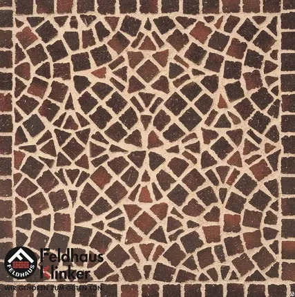 Фото №0 Тротуарная клинкерная брусчатка мозаика Feldhaus Klinker М409DF Gala ferrum