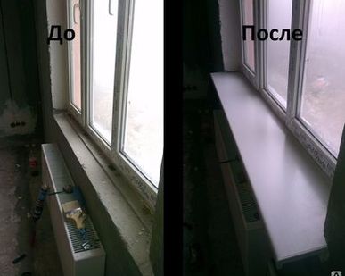 фото Установка подоконников