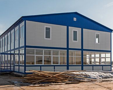фото Строительство офисного здания из металлоконструкций