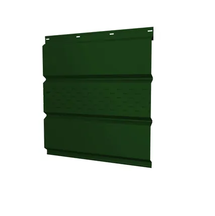 Фото №0 Софит металлический центральная перфорация 0,45 РЕ с пленкой RAL 6005 зеленый мох