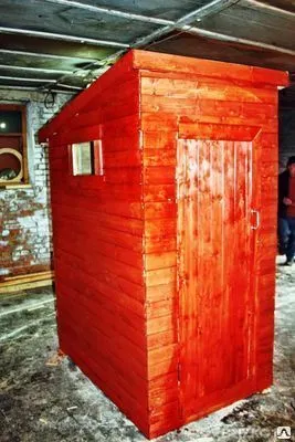 Фото №0 Большой дачный туалет из вагонки, в антисептике, с окошком