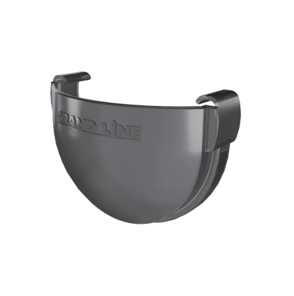 Фото №0 Заглушка желоба Дизайн 135 ПВХ Grand Line графит (RAL 7024)