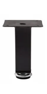 Фото №0 Опора меб. мет. D-737-3 h100 с регул. черный AKS