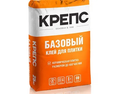 фото Клей для плитки Базовый КРЕПС 25 кг