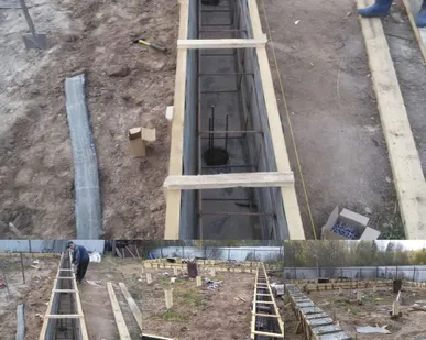 фото Фундамент ленточный низкозаглубленный