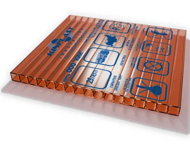 фото Сотовый поликарбонат KINPLAST Коричневый 4 мм (2,1*6 м)