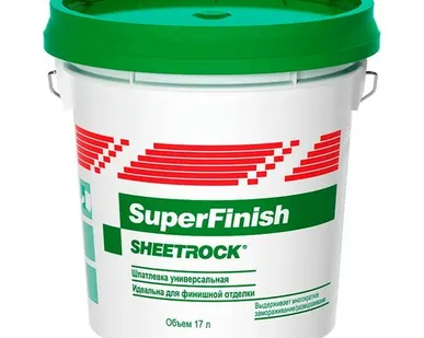 фото Шпатлевка известково-полимерная Sheetrock SuperFinish 17 л