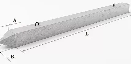 Фото №0 Свая общестроительная С 90-40-13 9000х400х400 мм