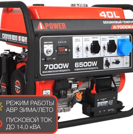 Фото №0 Портативный бензиновый генератор A-iPower A7000EAX