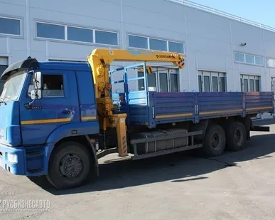 фото КМУ КАМАЗ 65117-3010-23 + SOOSAN 736LII верх.упр., борт ст.