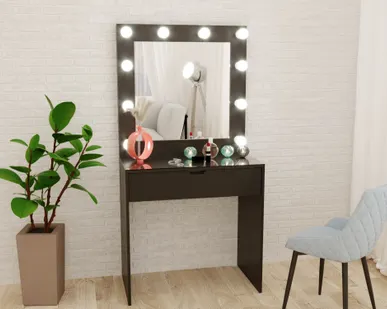 фото Черный гримерный столик