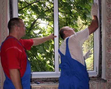 фото Установка пластиковых окон