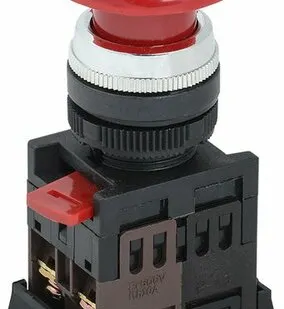 фото Кнопка АЕА-22 "Грибок" красный d22мм 1з 1р BBG30-AE...