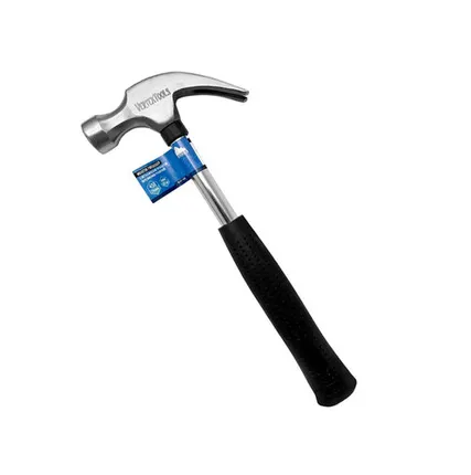 Фото №0 Молоток-гвоздодер, 450 гр., боек 27 мм, металлическая трубчатая обрезиненная рукоять, VERTEXTOOLS, 1 шт