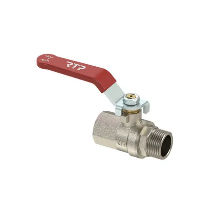 Фото №0 Кран шаровой ручка рычаг, латунь, внутренняя/наружная резьба 3/4",PN25 еврослот, никель, РТП