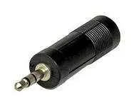 Фото №0 Переходник штекер 3,5мм на гнездо 6,3мм стерео (пластик)