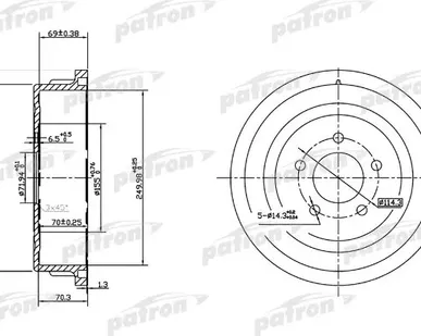 фото PDR1482 Барабан тормозной