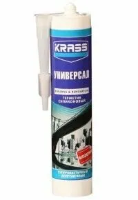 Фото №0 Герметик силикон универсальный KRASS бесцветный 300 мл