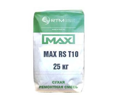 фото Смесь ремонтная MAX-RS-T10 безусадочная быстротвердеющая тиксотропная