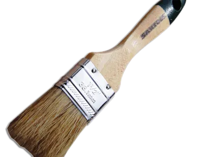 фото Кисть плоская SANTOOL ЕВРО, 25мм, натуральная щетина, лакированная ручка