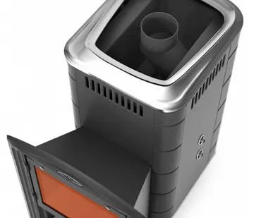 фото Банная печь ТМФ Тунгуска 2017 Inox Витра антрацит