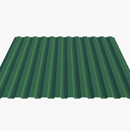 Фото №0 Профнастил Н10.40 0.47-0.50 мм RAL 6002, Зеленый лист