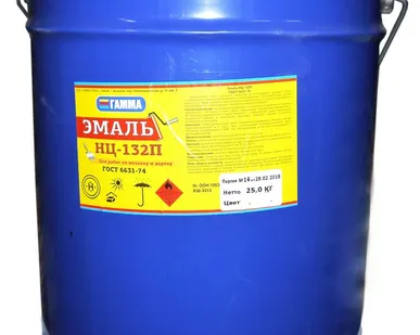 фото Эмаль НЦ-132  желтая (25 кг) 