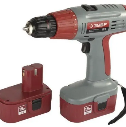 Фото №0 Аккумуляторная дрель-шуруповерт Зубр ЗДА-18-КН