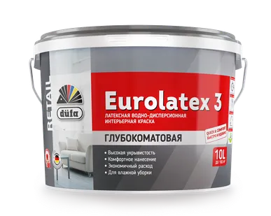 фото ВД краска Dufa Retail EUROLATEX 3 / 2,5л.