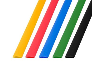 фото Набор трубок термоусадочных ТУТ 10.0/5.0мм 1м (уп.50шт) 5 цветов Rexant 29-0160