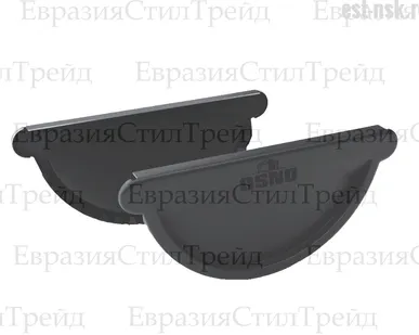 фото Заглушка желоба D125 OSNO MATTE | RAL 7024 Серый графит