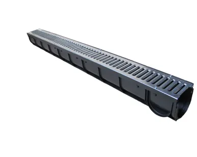 фото Лоток водоотводный Spark ЛВ–7.9.9-ПП пласт.с решеткой штампованной стальной