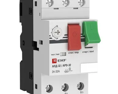 фото Выключатель авт. защиты двиг. АПД-32 1.0-1.6А EKF apd2-1.0-1.6