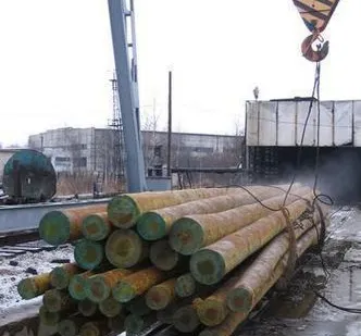 фото Опоры ЛЭП деревянные 9 м