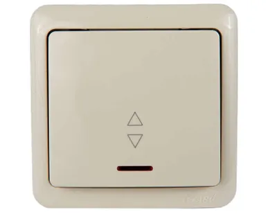 фото Выключатель проходной 1-кл. 1п ОП Viola 10А IP20 с подсветкой крем. LEZARD 751-0300-114