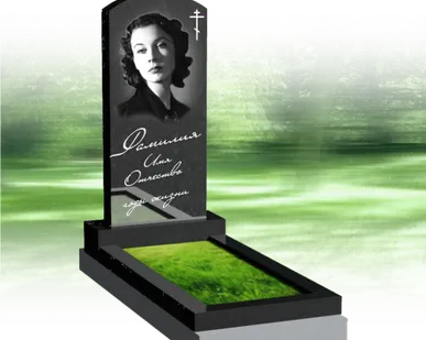 фото G 18 Памятник из черного гранита 1000*450*80