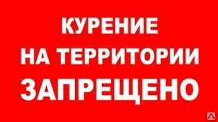 фото Знак «Курение на территории запрещено» (пластик)